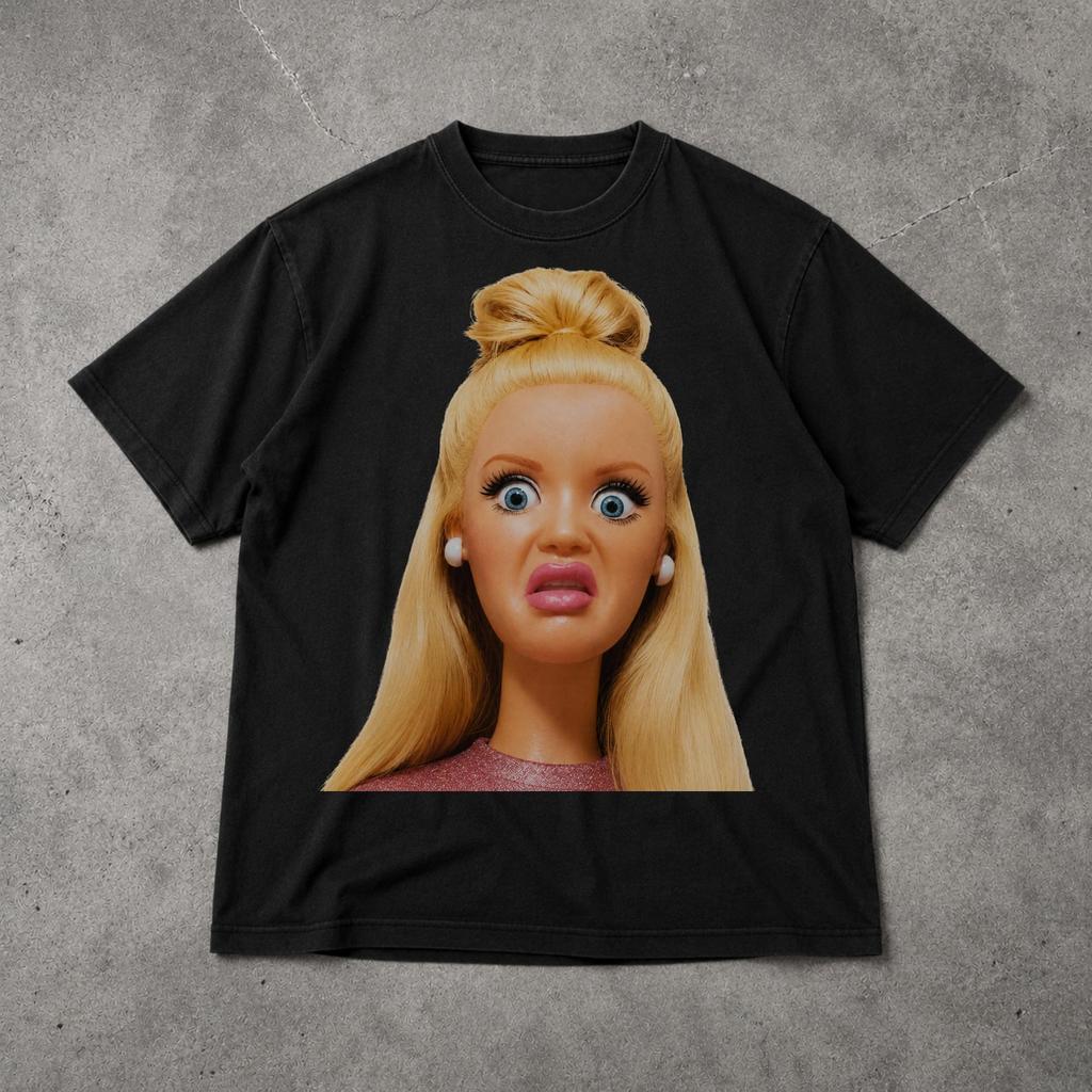Schockierte Puppe Lustiges Meme Shirt Für Sie, Angeekelte Reaktion Meme T-Shirt, Sarkastisches Grafik T-Shirt
