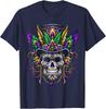 Chapéu de Coco Caveira Mardi Gras Bruxa de Nova Orleans Vodu Unissex Camiseta Unissex