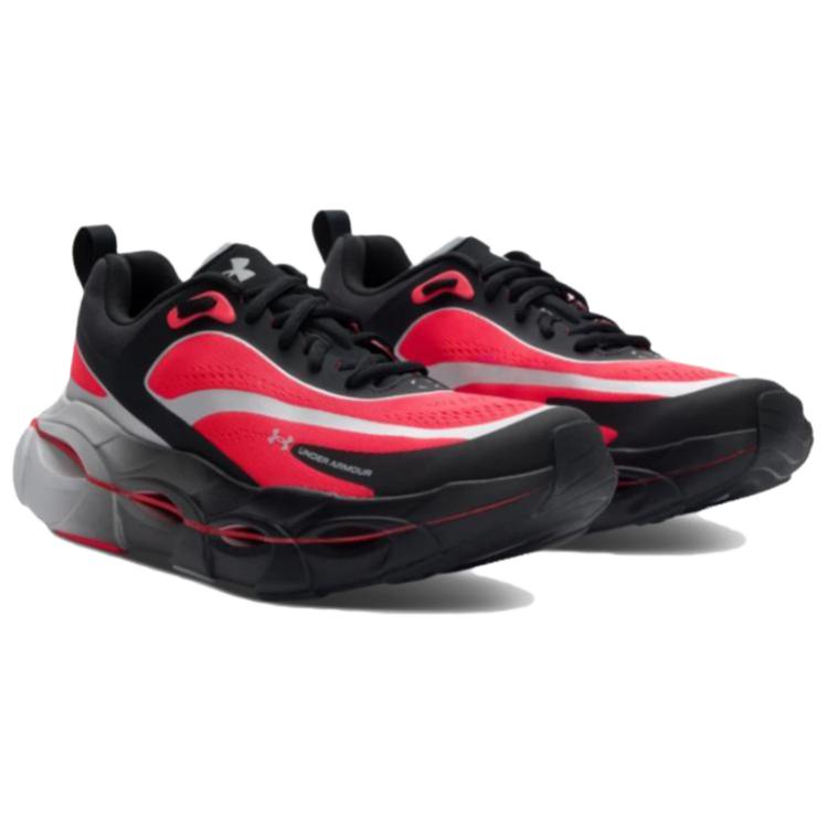 Under Armour Abrasion Resistant Breathable Low Top Running Shoes Men's Black Red Sneakers 6007639-002