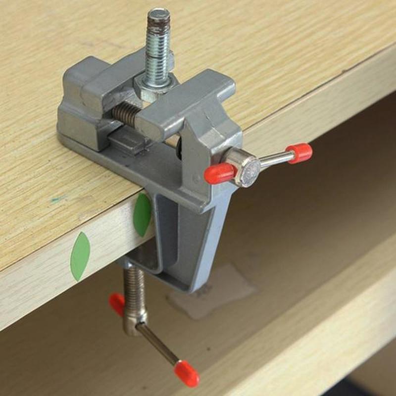 Aluminum Miniature Clamp Small Jewelers Hobby Clamp On Table Bench Vise Mini Tool