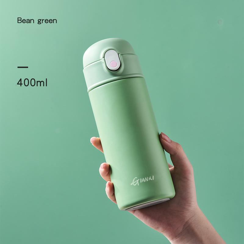 GIANXI Bouncing Straw Thermos Cup Stainless Steel Termos Water Bottle Simple Style Portable Insulated Cups Drinkware