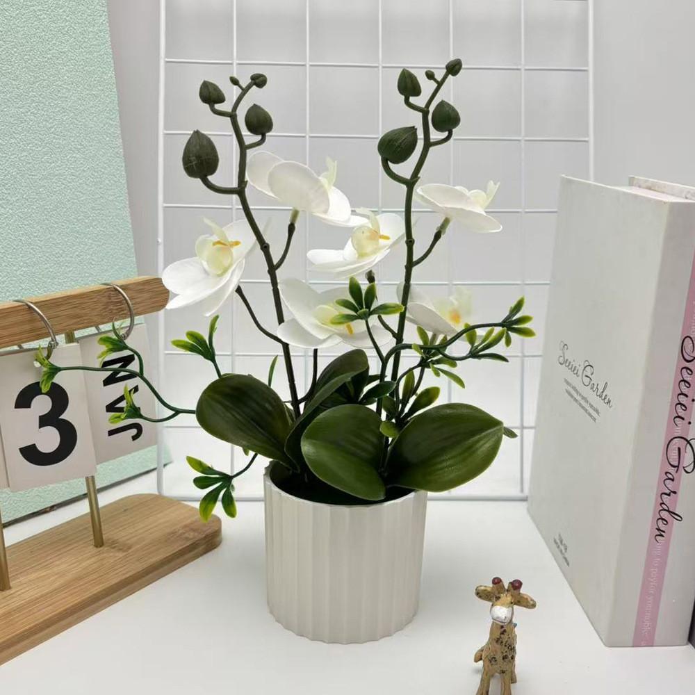Orhidee Fluture Floare Artificială Vază cu Material Plastic Pentru Centru de Masă Nuntă