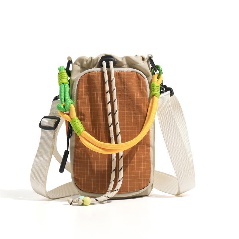Dopamine Crossbody Water Bottle Carrier Bag Adjustable Strap Large Capacity for Gym Workout Daily Commute