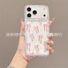 Pink Bow for Apple 15 Mobile Phone Case Iphone12promax Transparent 14/13/11/XSMAX Airbag