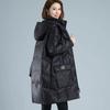 Parka Long à Capuche d'Hiver pour Femmes - Veste Rembourrée Épaisse Ample Détachable avec Poches Zippées, Vêtement de Neige Chaud