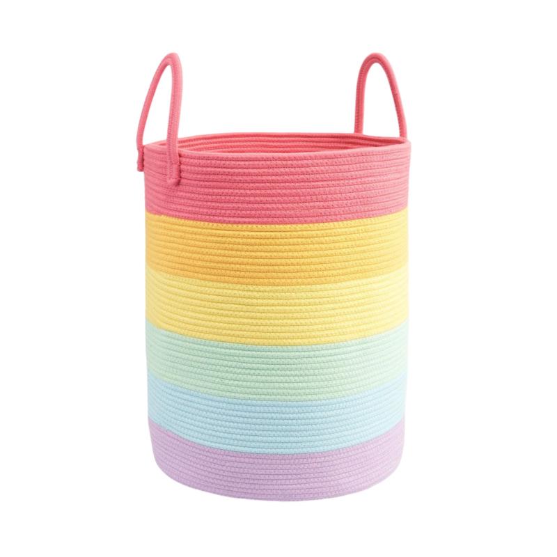 Nordic Simple Style Cotton Rope Storage Basket for Laundry and Toys