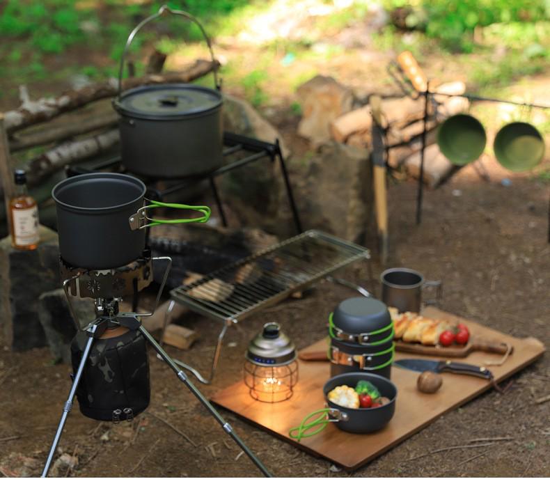 Ultra-light Single Pot Camping Cookware Set - Non-stick, Portable for 1 Person