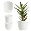 KADAX Blumentopf Übertopf Rund Für Blumen Weiß 11cm