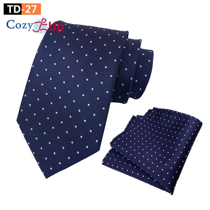Men Two-piece Tie Set Wave Point A Tie Cufflinks Business Fashion Handkerchief Paisley