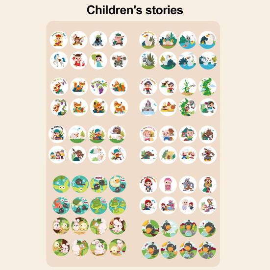 Kids Flashlight Projector Toy 10 Discs 80 Images Early Education Electric Projected Torch Toddlers Animal Fairy Tale Common Sense Learning Toy