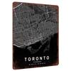 Toronto Canada City Map Metal Wall Art Modern Home Decor Minimalist Urban Street Print Iron Painting