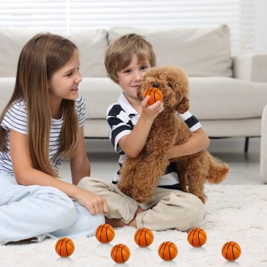 12Pcs Mini Ball Toy Anxiety Stress Relief Realistic Mini Squeeze Basketball