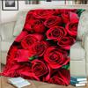 Rose Throw Antklodė Fleece Šilta Jauki Minkšta Antklodė Kušetei Colorfast Anti-Static Skalbimo mašina antklodės lovoms