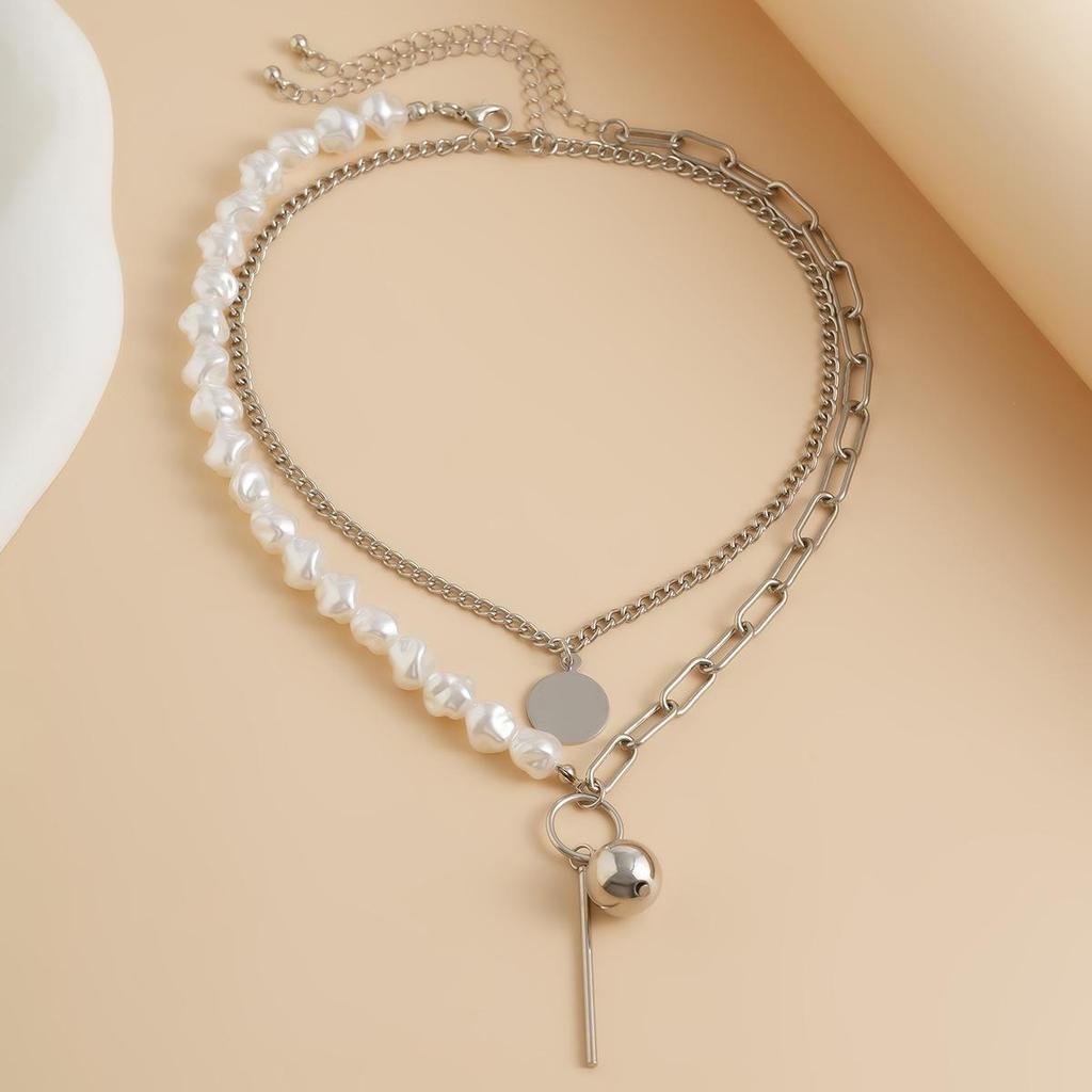 Baroque Style Starfish Pendant Multi-Layer Pearl Necklace