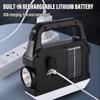 Powerful LED Flashlight Multifunctional COB Portable Work Light With Side And Bottom Lights Support For Solar Energy