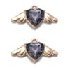 10Pcs Heart Wings Charms Alloy Colorful Rhinestone Romantic Pendant for Jewelry Accessories DIY Making Earrings Necklace Charm
