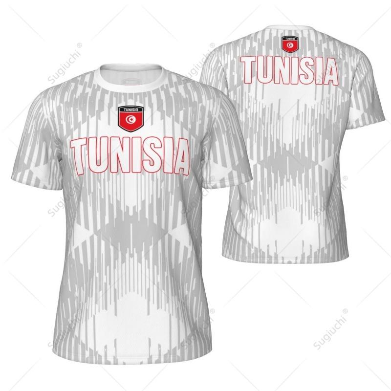 Sports Mesh T-shirt Tunisia Flag For Running Bike Soccer Tennis Football Fitness Tees 3D Printed Custom