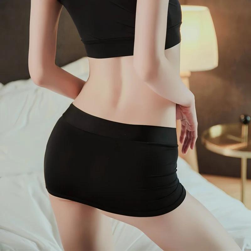 Noční klub Obepínající boky Krátká sukně Sexy Ležérní Přiléhavá S vysokým pasem Černá Bílá Bodycon Tužková Mini sukně pro Ženy Oblečení