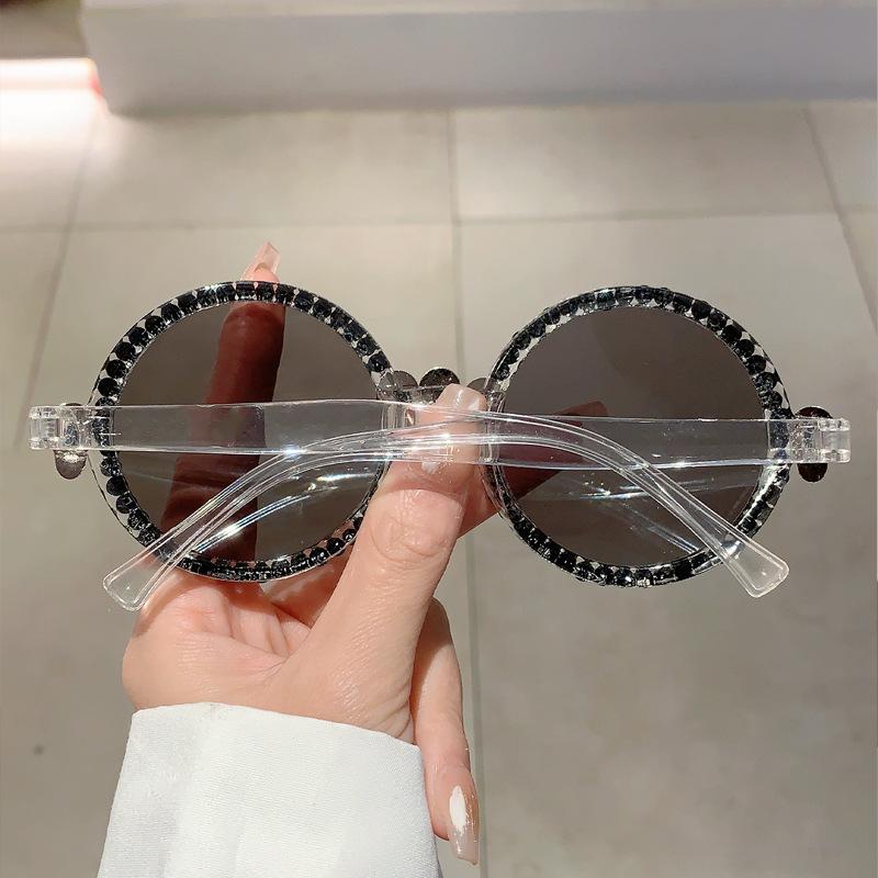 Lunettes de soleil rondes en diamant de marque de luxe pour femmes et hommes, lunettes de soleil vintage mode, lunettes Steampunk pour fête, montures squelette, protection UV400