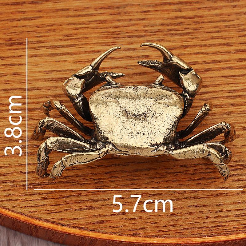 Crab Brass Figure Home Decor Ornaments, Tea Pets, Creative Crafts Collection