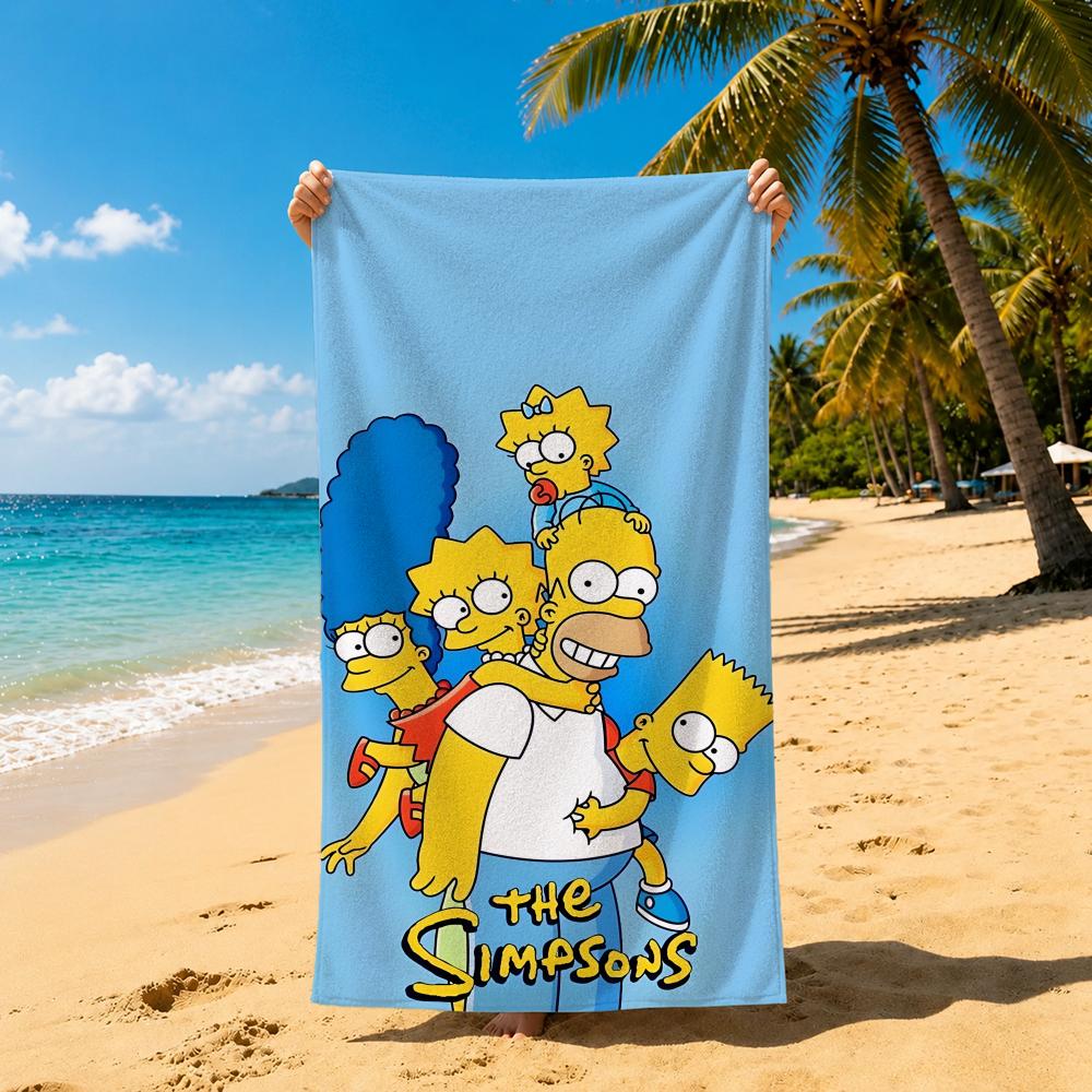 Animation T-The Simpsons Towel Towel Soft Pool Gift For Travel Gym Shower Cool Camping Quick Dry Sports  Large Beach Towel
