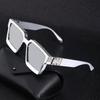 Trendy Rhinestone Square Sunglasses: European & American Influencer Style for Men & Women
