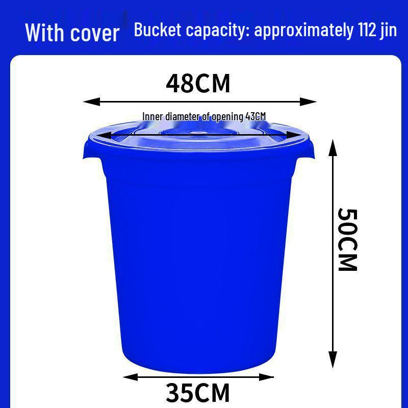 Extra Large Thickened Plastic Bucket with Lid for Household, Water Storage, Enzyme Fermentation