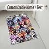 Personalized Crystal Velvet Carpet,Jujutsu Kaisen Custom Printed Name, Plush Area Rug For Home Indoor Decor
