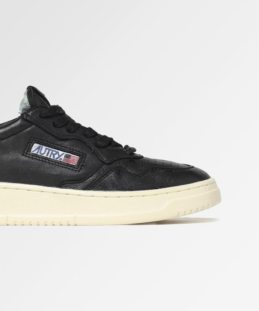 Autry Medalist Vintage Goatskin Sneakers Black