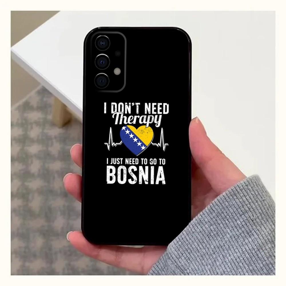 Bosnien und Herzegowina Herz Handyhülle Für Samsung Galaxy A13,A21s,A22,A31,A32,A52,A53,A71,A80,A91 Weiche Schwarze Abdeckung