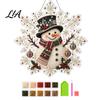 Funkelnde Schneeflocken Bastelprojekte Weihnachten Faux Perlen Malerei Sonnenfänger Kunst-Set, Acryl Formbrett DIY Perlenornamente mit Spitzenrand,