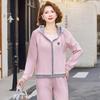 YUZHAOLIN Women's Mid-Aged Two-Piece Sportswear Set