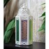 VELA LANTERNS White Moroccan Decorative Candle Lantern Holder for Easter, Rainbow, Medium