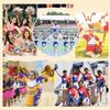 Cheerleading Pom Poms with Handle - 6 Inch Metallic Laser Cheer Flower Ball for Cheerleaders Performance,