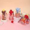 Water bottle new cute star people straw cup tea separation drop wear-resistant plastic cup with lifting rope portable cup