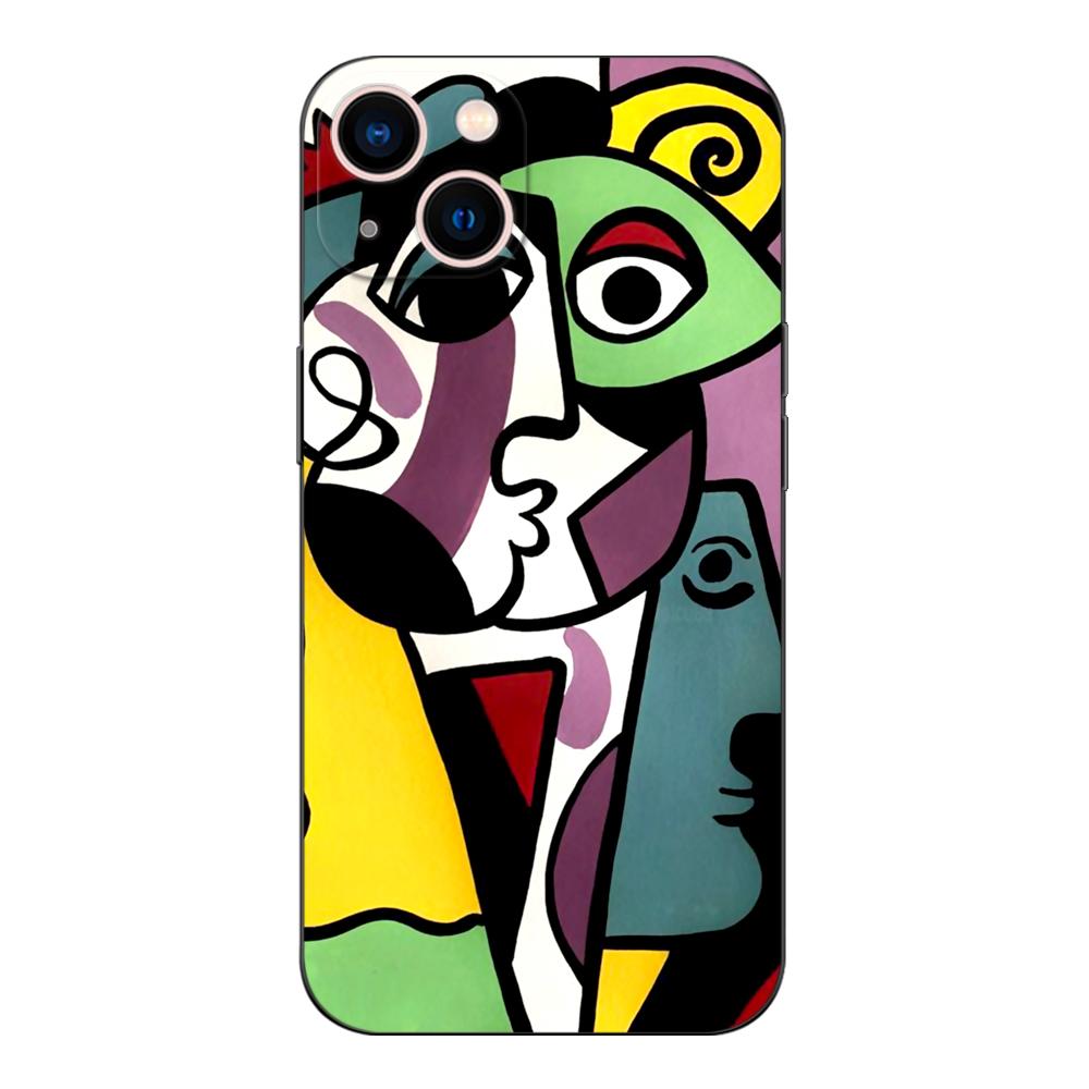 Black tpu Case For Samsung galaxy A3 A5 A7 2016 2017 2018 cover Picasso abstract Art painting