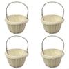 4x Handmade Rattan Basket Delicate Basket for Home Decoration and Wedding Flower X3UC