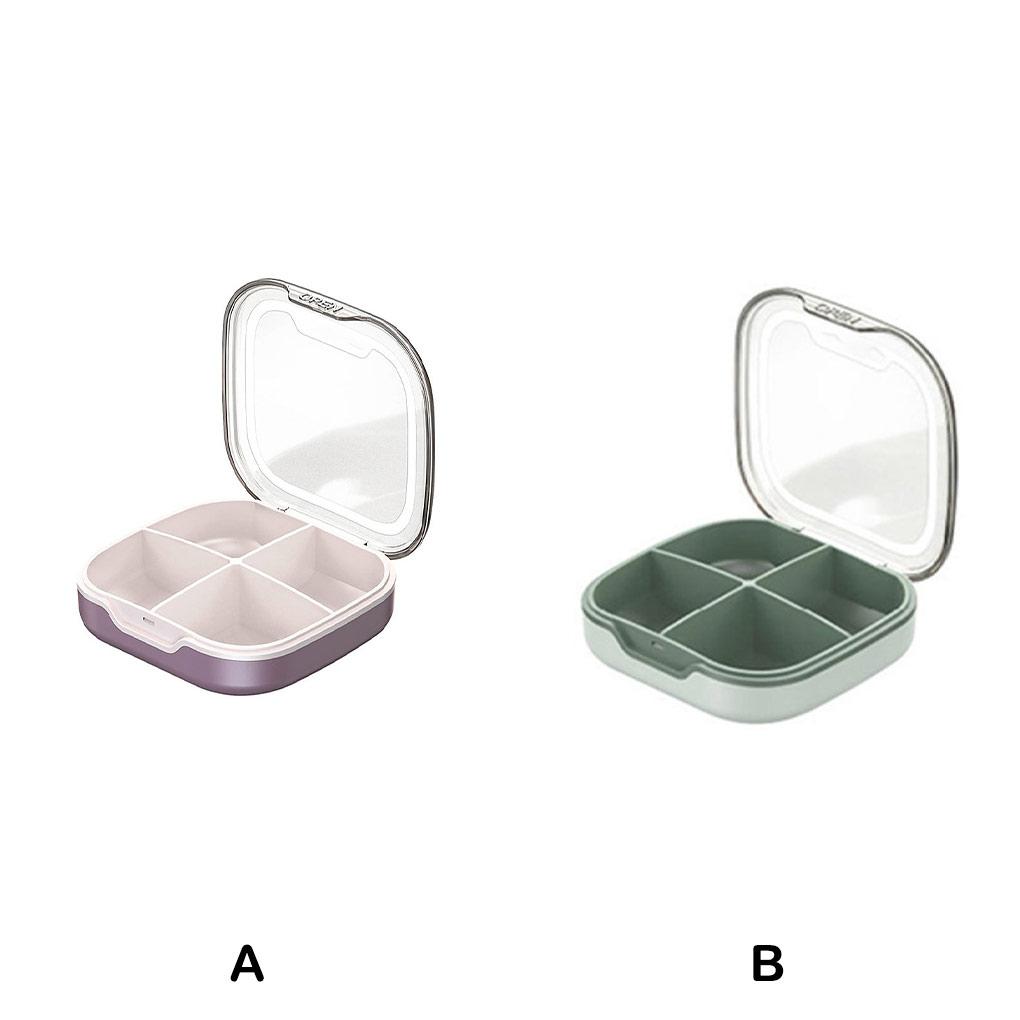Pill Box Home Daily Sealed Case Separation 4 Compartments PP Organizer Holder Dusproof Waterproof Damproof Container