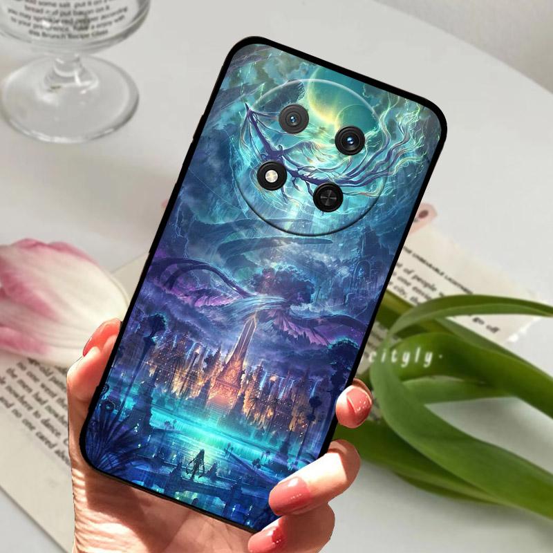 For Honor Magic7 Lite Case BRP-NX1 Luxury Painted Cover Soft TPU Silicone Cases For Honor X9C Magic7Lite X60 Pro X60Pro Fundas