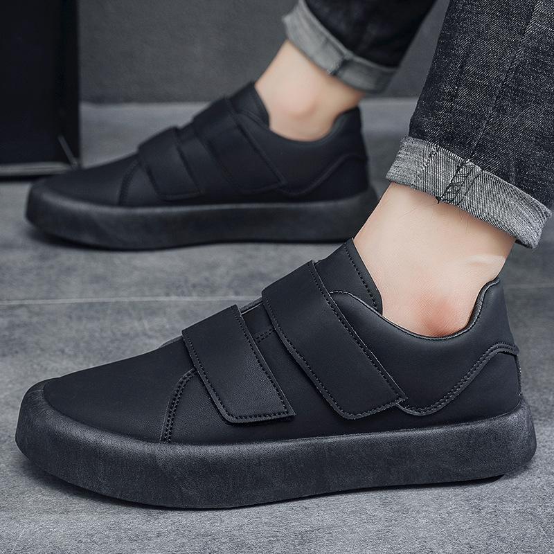 2025 Autumn New Velcro Men's Board Shoes Fashion Casual Shoes Men's Shoes Korean Version of White Shoes Sports Trendy Shoes