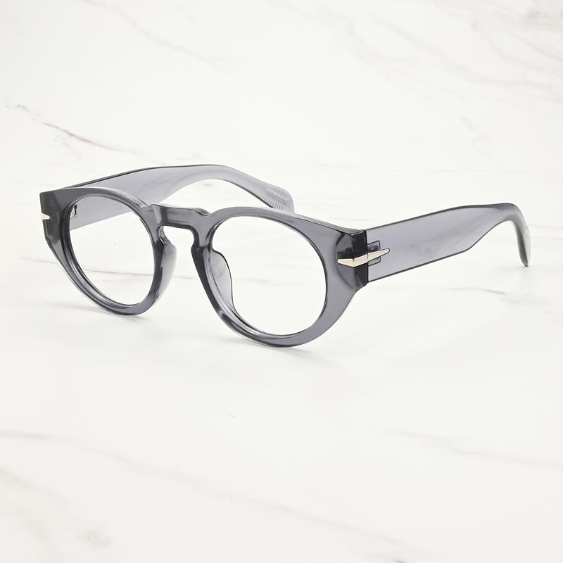 Klassische Retro Runde Myopiebrille mit Sehstärke Anti Blaulicht Optische Brille für Männer Frauen