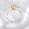 Minimalistisch RVS Balletjes Armband, Waterdicht 18K Goud Verguld Kruis Ketting Armband voor Vrouwen Trendy Sieraden