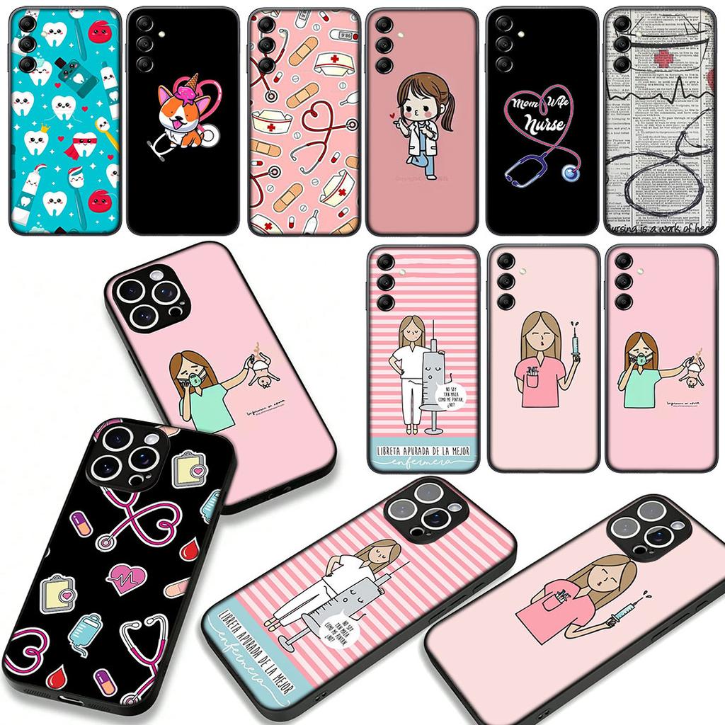 Nurse Doctor Stethoscope Happy Tooth Dentist Case for Samsung Galaxy A55 A54 A25 A36 A17 A26 A35 A33 A34 A37 S20 S21 FE S10 Plus