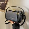 High-Grade PU Leather Small Square Bag for Women Trendy Lady Commuter Shoulder Bag with Short Handle Handbag