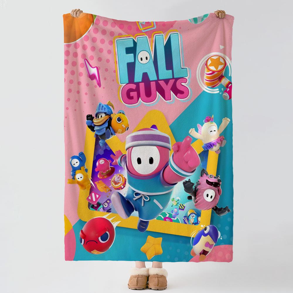 game F-Fall Guys-s Throw Thick Comfort Flannel Quilt, Multi-scene Use Indoor Outdoor Daily Nap