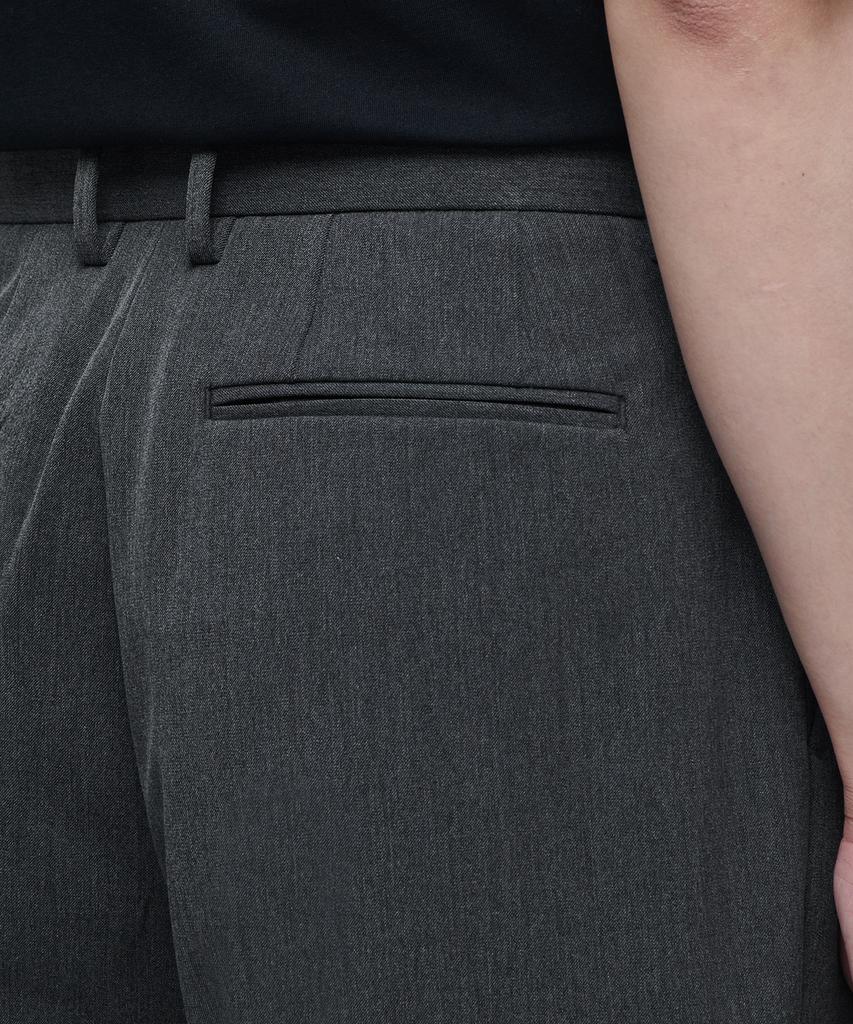 Musinsa Standard Side Adjust Two-Tuck Wide Slacks [Medium Gray]