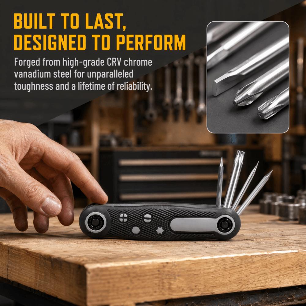 Ergonomic Handle Folding Screwdriver Set Multifunctional Screwdriver Tool Household Repairs