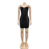 Vestido Bodycon de Malha com Alças Finas Moda Europeia-Americana X5047
