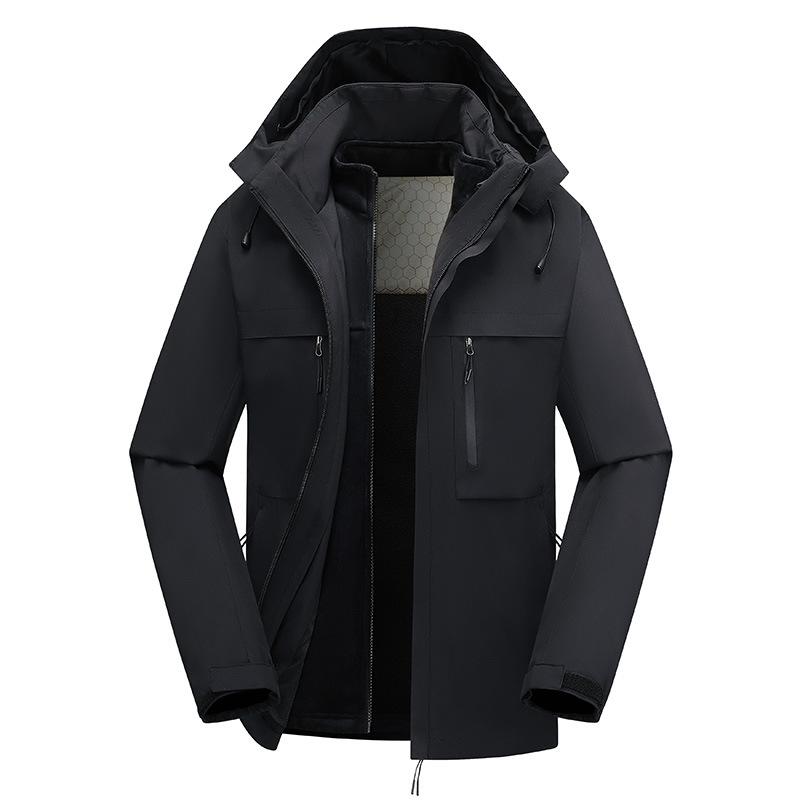 Outdoor Activity Graphene Jacket for Men Three-in-one Two-piece Collection for Women Wind Resistant Water Resistant Warmth and Thickened Couple Cli
