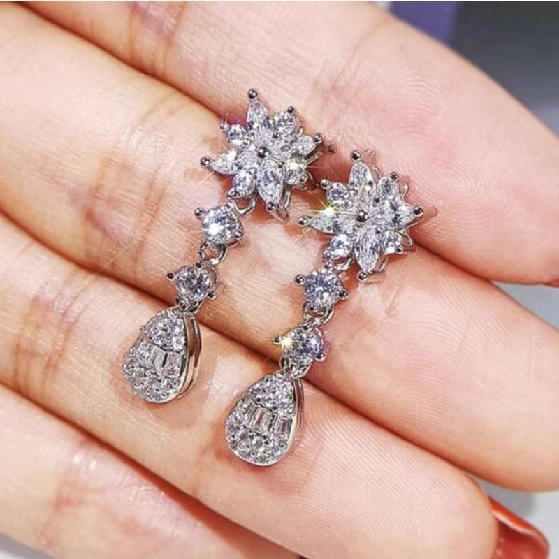 Korejský Dámský Svatební Šperkový Náhrdelník Set Superblende Zirkon Set Náhrdelník Set